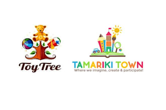 design kids babycare childcare baby toy shop logo