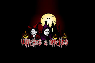 design a hip logo eye catching for a mixed halloween party