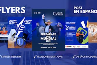 design flyer in spanish