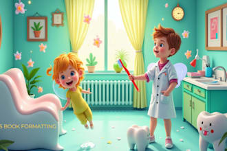 format kids book for amazon kdp, lulu, ingramspark, epub, ebook formatting