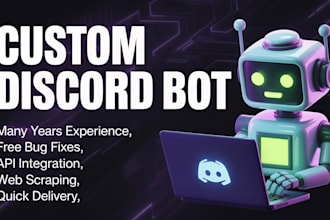 create a custom discord bot with commands, moderation and automation