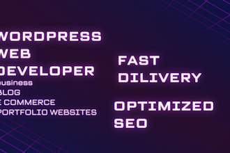 create professional wordpress website for your buisness