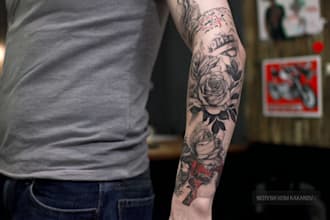 create a tattoo design of tattoo sleeve