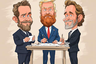 draw political cartoons illustrations