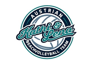 design classic beach volleyball team logo