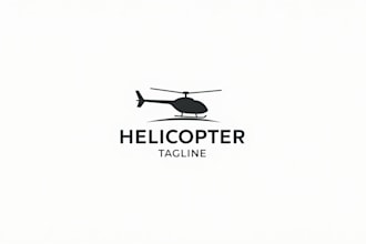 design outstanding helicopter logo with unlimited revision