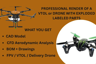 engineer uav, vtol and fpv drone designs with advanced aerospace cad