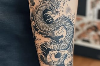 design a professional japanese tattoo design