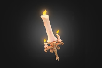 create 3d stylized and handpainted weapon for game