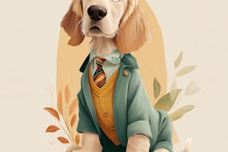 create a unique disney pet portrait
