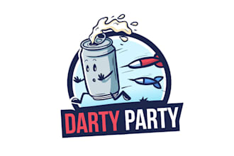 design minimal elegant darty party logo