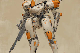 make mecha robot character design