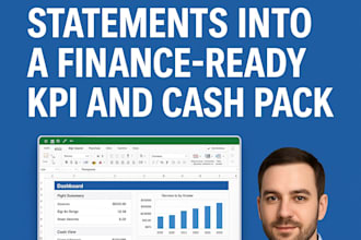 turn your statements into a finance ready KPI and cash pack