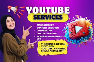 be your social media assistant as a youtube manager