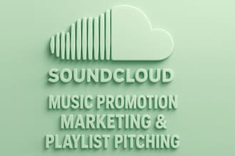 do organic soundcloud album promotion, track marketing, and playlist pitching