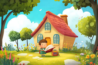 illustrate children book illustration, children picture book illustration