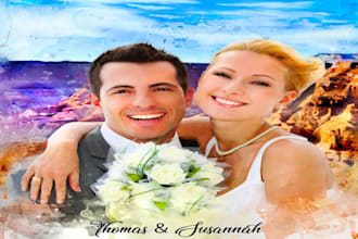 design a personalized couple portrait, perfect for gifts