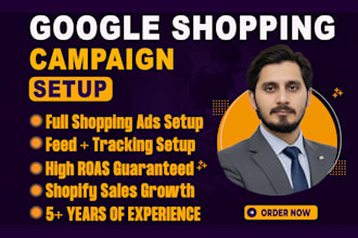 setup and manage google shopping ads for shopify ecommerce