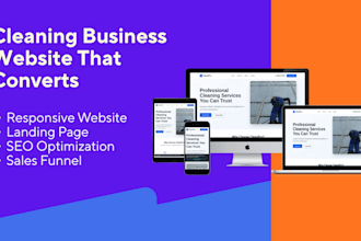 design a professional cleaning business website that attracts more clients
