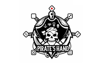 do attractive a tropical pirate themed logo for a card game