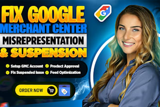 fix google merchant center suspension and misrepresentation