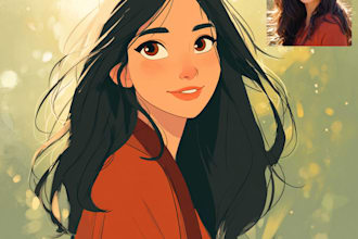 draw pet portrait with disney style