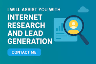 assist you with internet research and lead generation