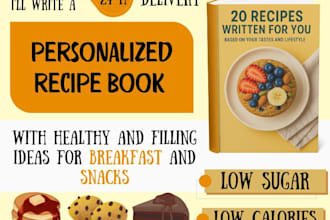 write a personalized recipe book with healthy and filling ideas for breakfasts