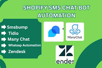 integrate, configure smsbump, tidio live chatbot to wordpress, shopify store
