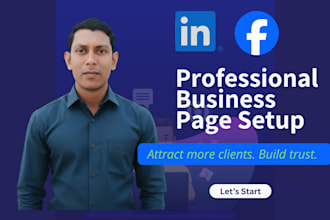setup optimize professionally your facebook  linkedin business page