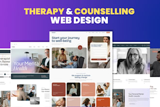 design therapy, mental health, counseling, yoga, aba, wellness website