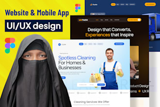 design landing page, and full website uiux design in figma