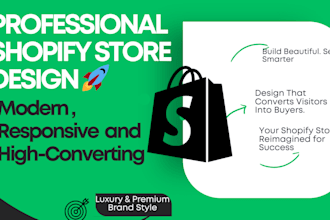 design a high converting shopify store redesign and edit shopify website