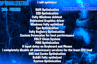 optimize your computer for maximum performance for games