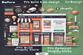 build, design, redesign modern, converting shopify drop shipping, automation