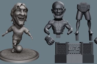 do 3d model 3d printing design, 3d character 3d modeling 3d sculpting stl file