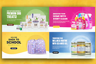 shopify banner, web banner, hero image, esty shop, product banner, ads design