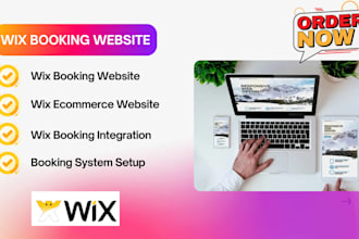 design wix ecommerce website with booking system setup, integration, automation