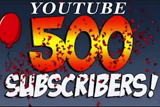grow up 500 youtube followers very high quality