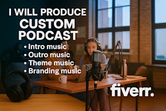 produce custom podcast intro music, outro music, theme music and branding music