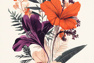 draw digital botanical illustrations