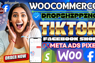 do facebook shop woocommerce dropshipping tiktok shop meta shopify ads pixel