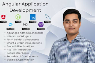 create responsive angular website and admin dashboard
