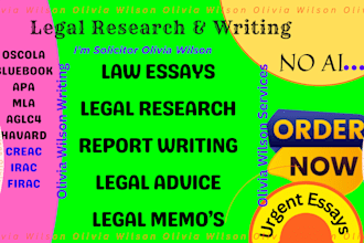 do law,essay, legal research and business law in 24 hrs