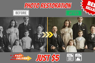 restore and colorize your damaged vintage photo