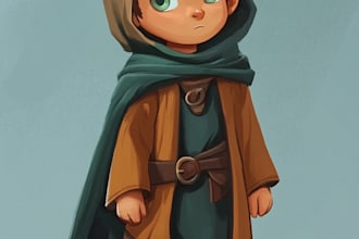 do 2d character design, 2d game character, concept