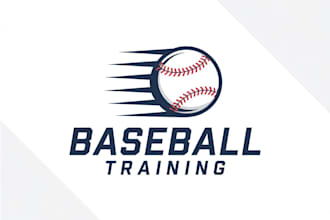 design outstanding modern baseball training website logo with express deliver