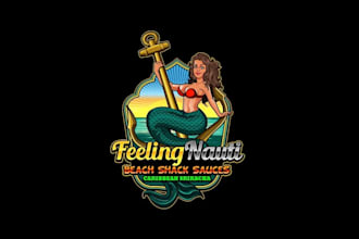 create attractive and imagination mermaid logo design