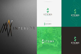 elegant interior business logo design minimalist and luxury