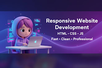 a modern and fully responsive website using HTML CSS andjava scripte